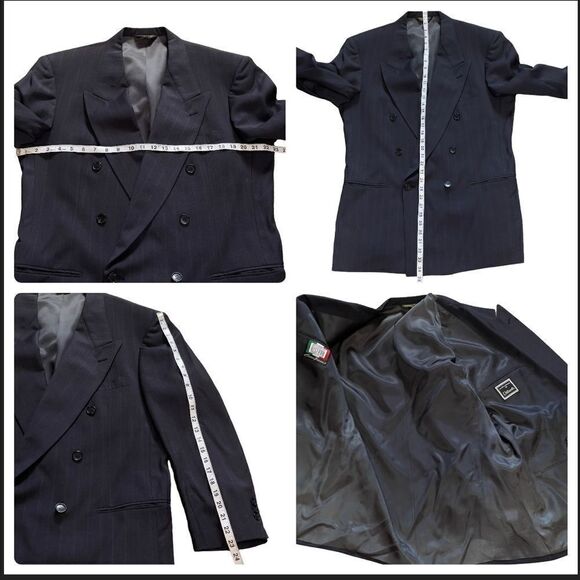 Confezioni Riserva Luciano Frauroui Suit Jacket Size 42L - Picture 12 of 15